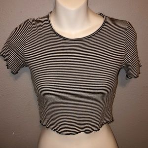 striped crop top